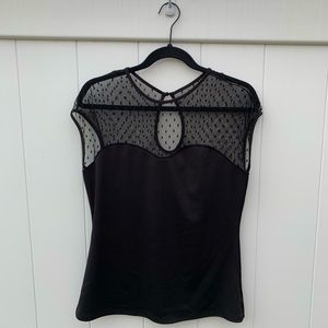 SHEIN Plus Mesh Sweetheart Top